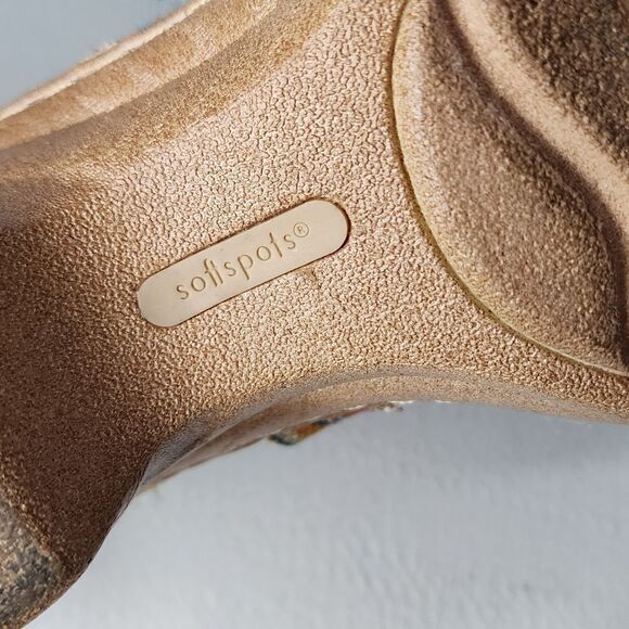 Softspots Womens multicolor Stripe Fabric Casual Clogs size 7M Comfort Slip On - Picture 3 of 4